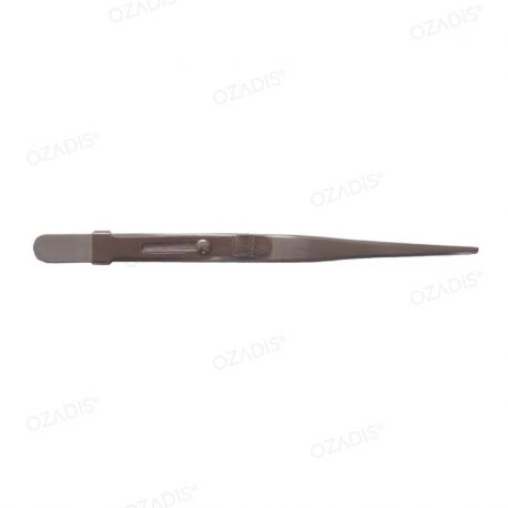 Self closing screw holding tweezer