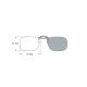 Clip solaire relevable 37 x 55mm