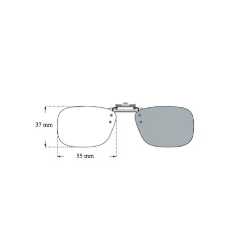 Flip-on sun clip 37 x 55mm | Sun clips / Faces