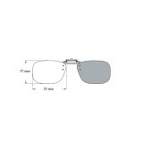 Clip solaire relevable 37 x 55mm | Clips solaires / Faces