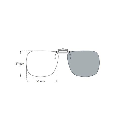 Clip solaire relevable 47 x 56mm | Clips solaires / Faces