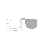 Clip solaire relevable 47 x 56mm | Clips solaires / Faces