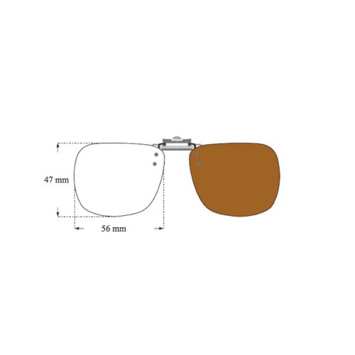 Clip solaire relevable 47 x 56mm | Clips solaires / Faces