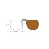 Clip solaire relevable 47 x 56mm | Clips solaires / Faces
