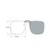 Flip-on sun clip 55 x 63mm