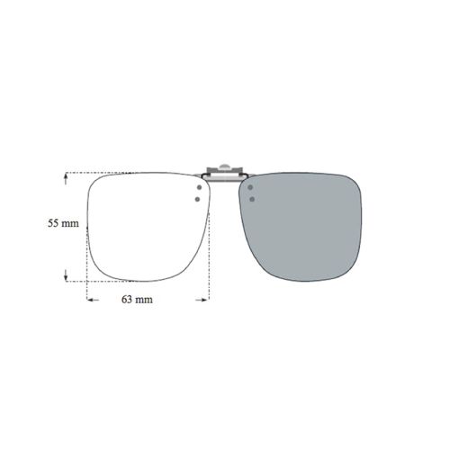 Flip-on sun clip 55 x 63mm | Sun clips / Faces