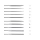 Miniature steel files